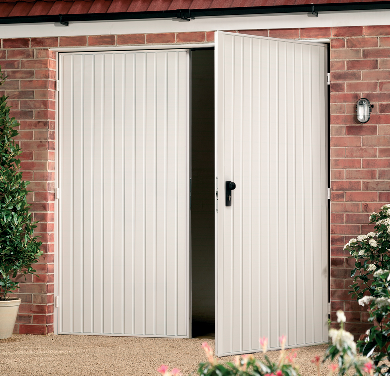 White New Hinged Garage Door
